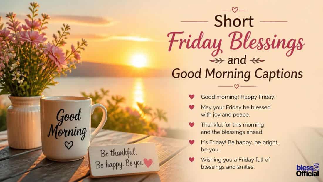 Short Friday Blessings and Good Morning Captions