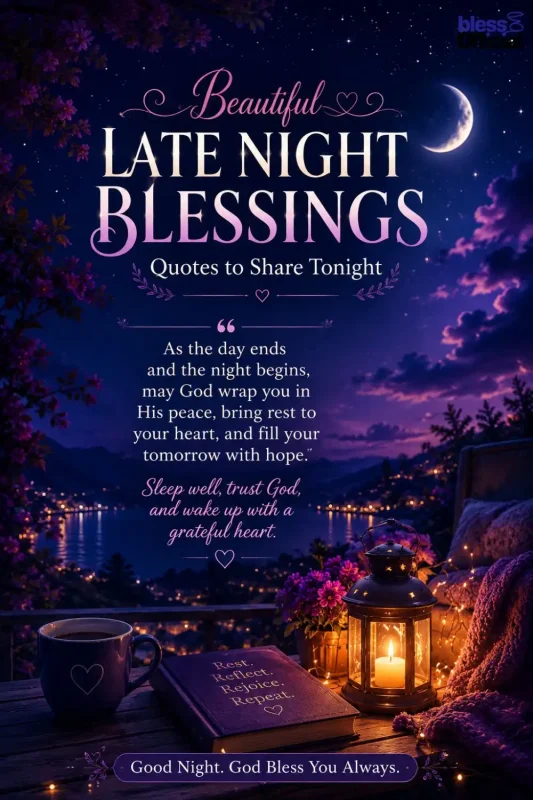 50+ Beautiful Late Night Blessings Quotes to Share Tonight