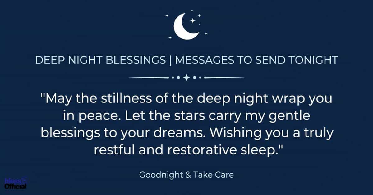 50+ Deep Night Blessings Messages to Send Tonight