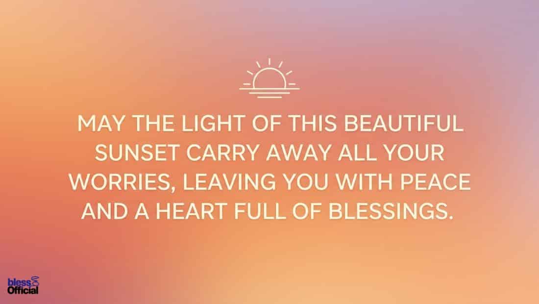 Beautiful Sunset Blessings to End Your Day