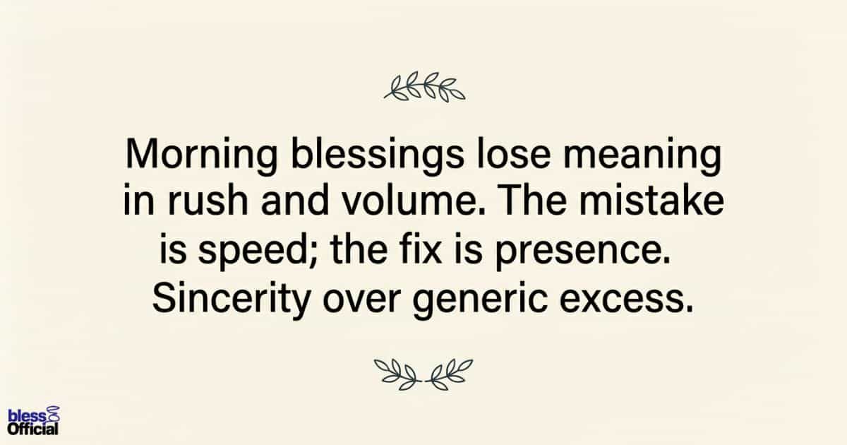 Common Mistakes People Make When Sending Morning Blessings (And How to Fix Them)