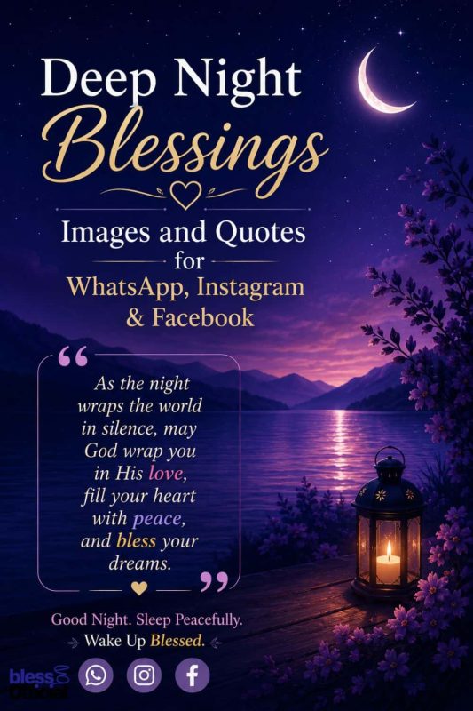 Deep Night Blessings Images and Quotes for WhatsApp, Instagram & Facebook