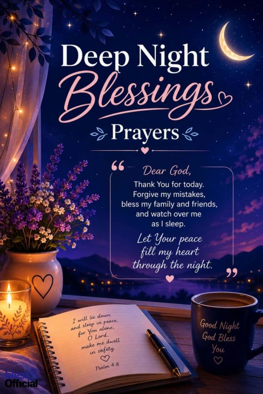 Deep Night Blessings Prayers: Devotionals to End Your Evening with God