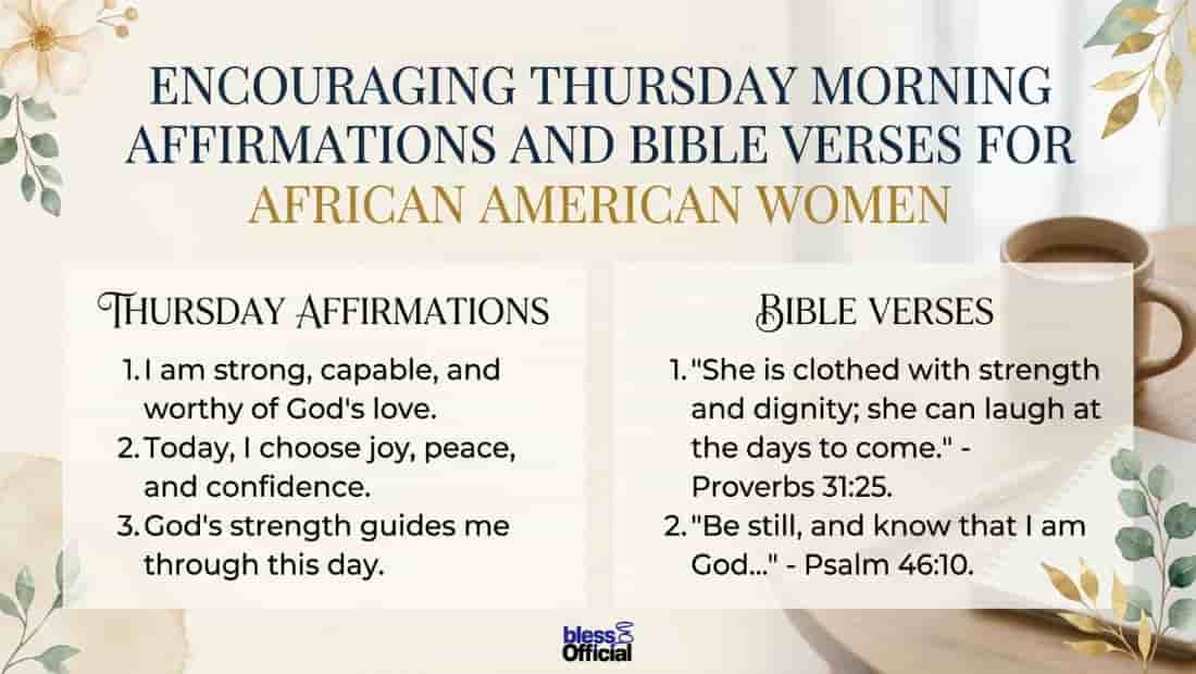 Encouraging Thursday Morning Affirmations and Bible Verses for African American Women