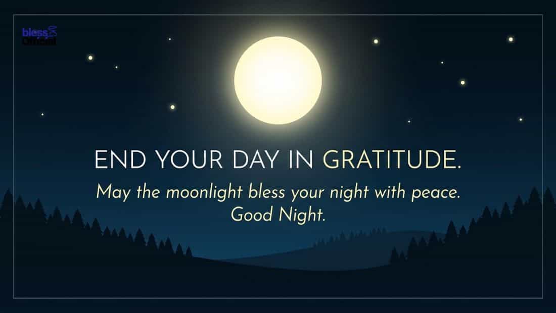 Good Night Moonlight Blessings to End the Day with Gratitude