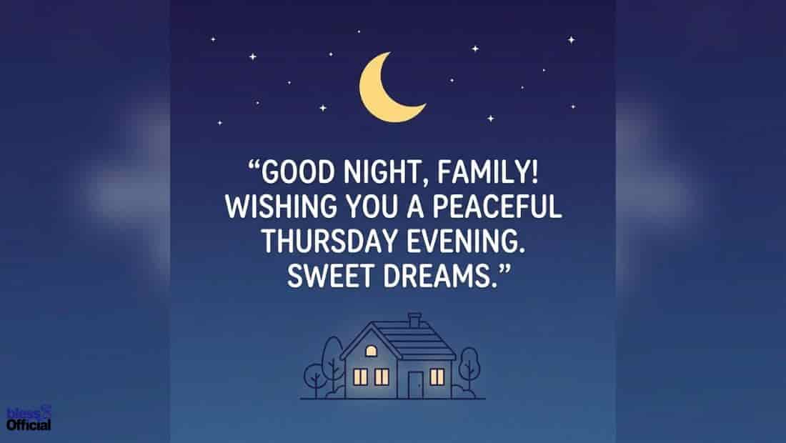 Good Night Thursday Wishes for Family
