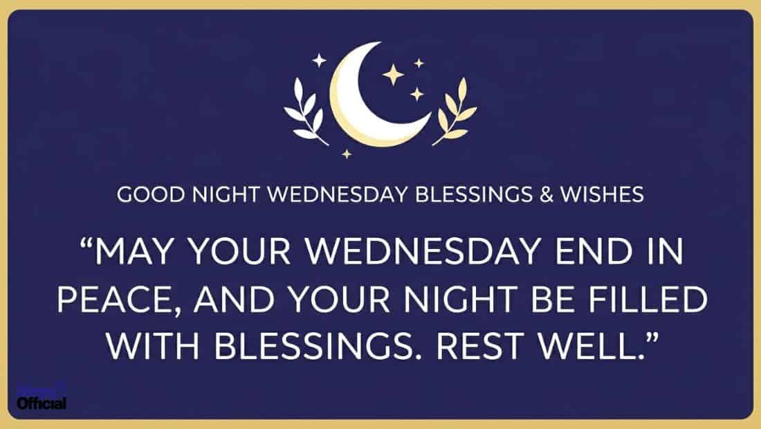 Good Night Wednesday Blessings and Wishes