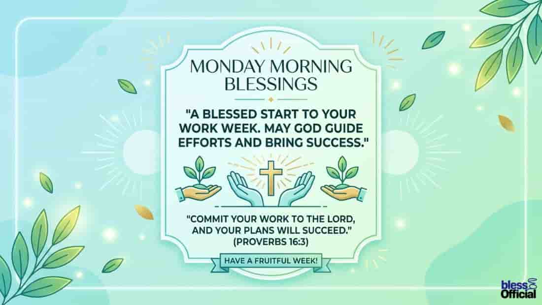 Monday Morning Blessings and Bible Verses for Work Success