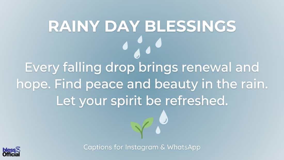 Rainy Day Blessings and Captions for Instagram and WhatsApp