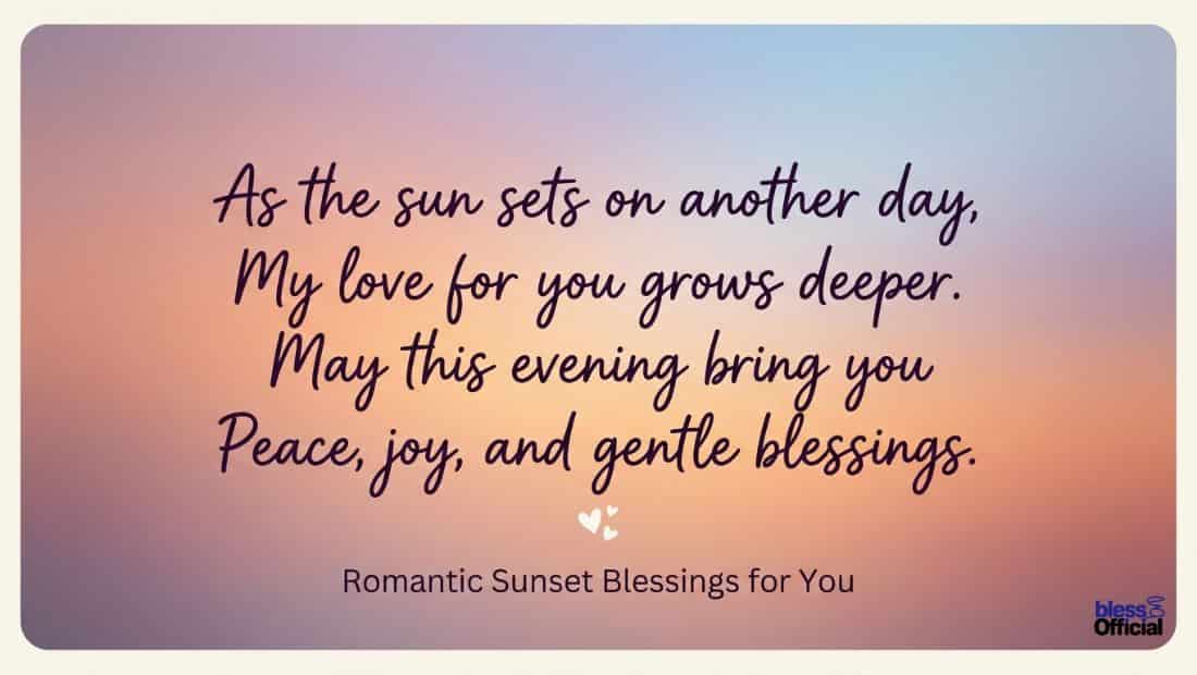 Romantic Sunset Blessings for Someone You Love