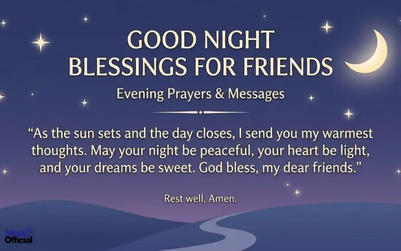 Good Night Blessings for Friends: Evening Prayers & Messages