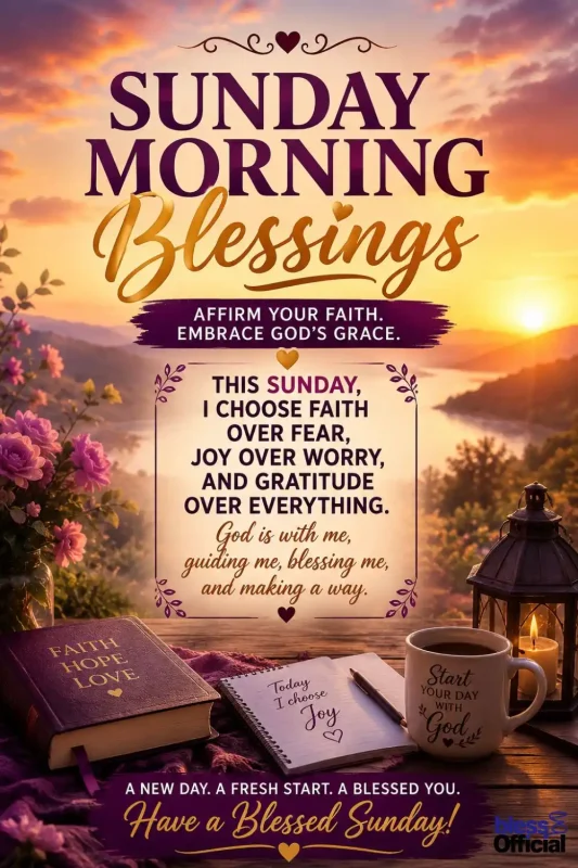 Powerful Blessing Affirmations & Quotes for Sunday Mornings